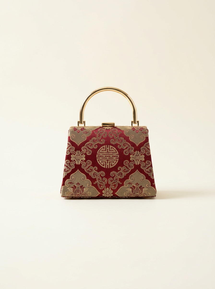 Brocade Top-Handle Mini Bag