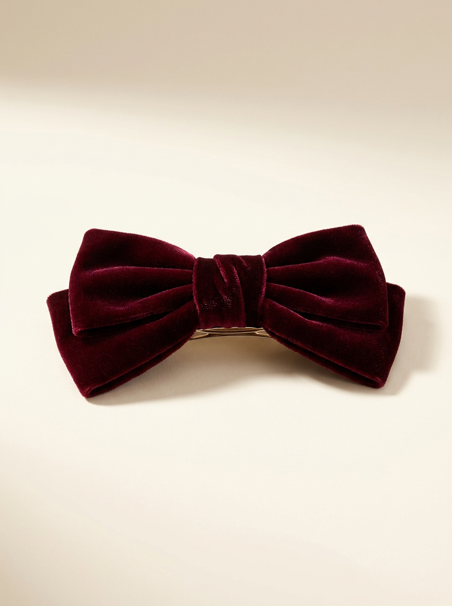 Velvet Bow Hair Clip