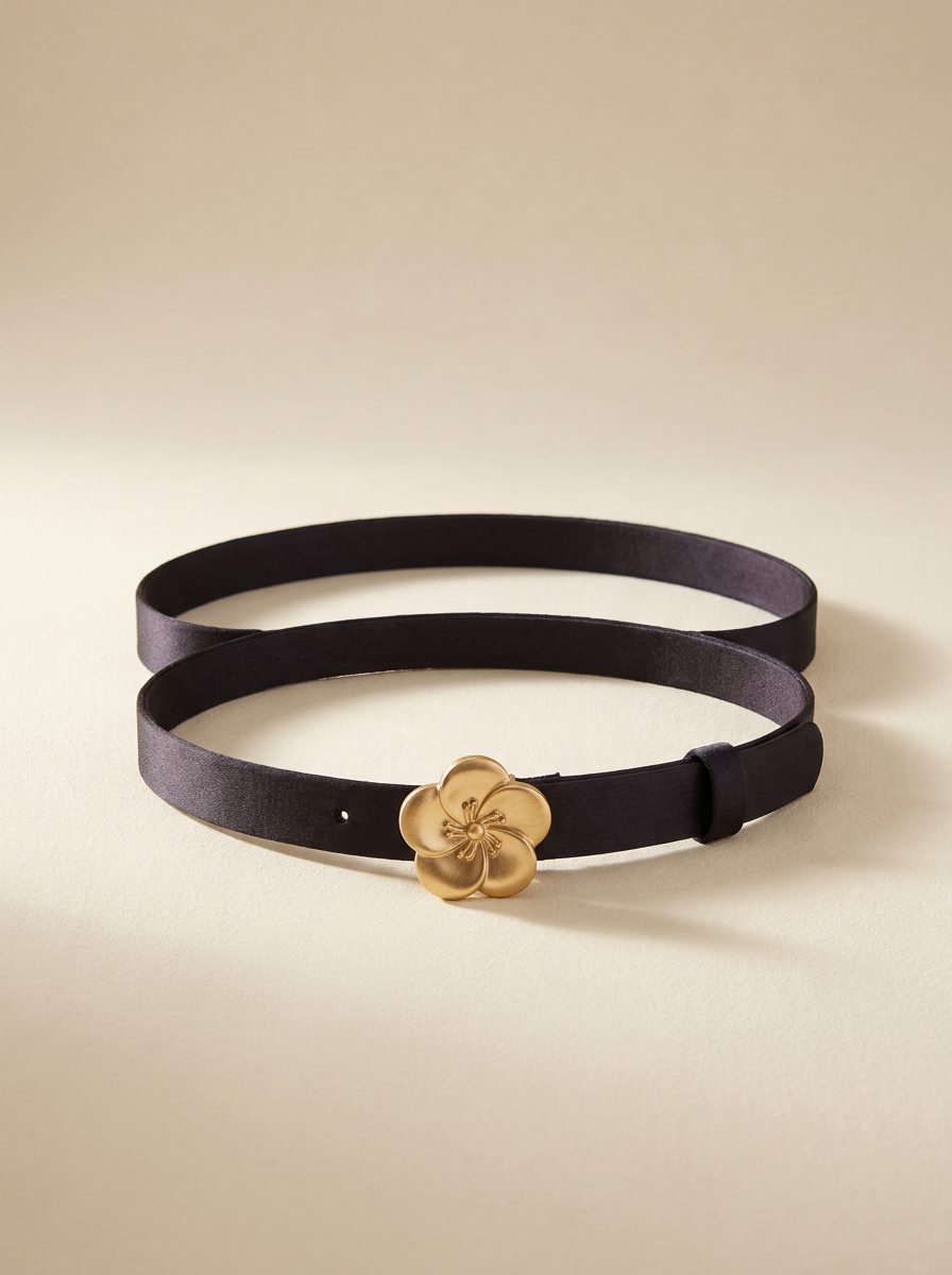 Gold Plum Buckle Belt