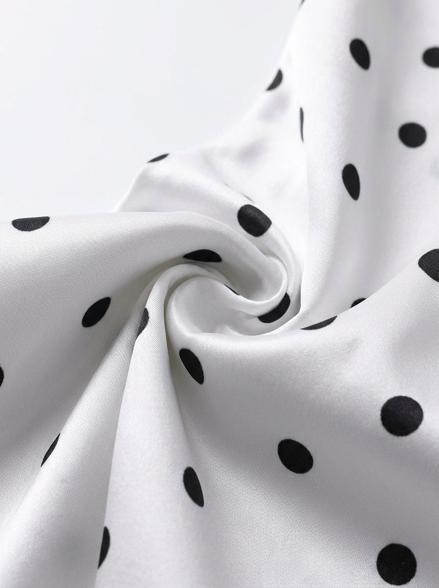 Kokodress Polka Dot Halter Bubble Mini Dress for Summer Party
