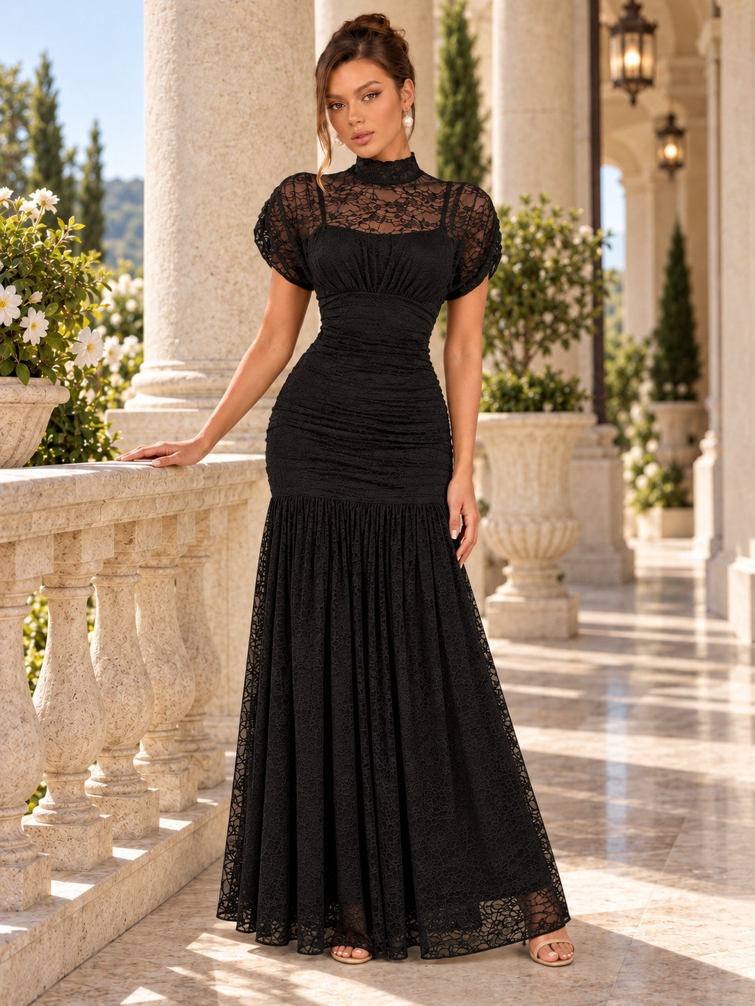 Black Lace Mermaid Dress for Formal & Wedding Guest