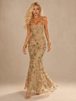 KoKodress Beaded Strap Maxi Dress for Gala