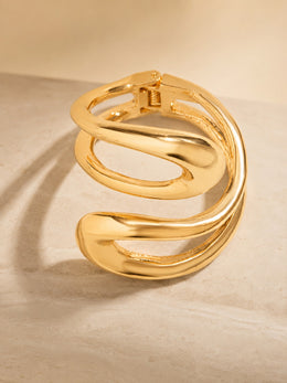 KoKodress Gold-Tone Spiral Bangle