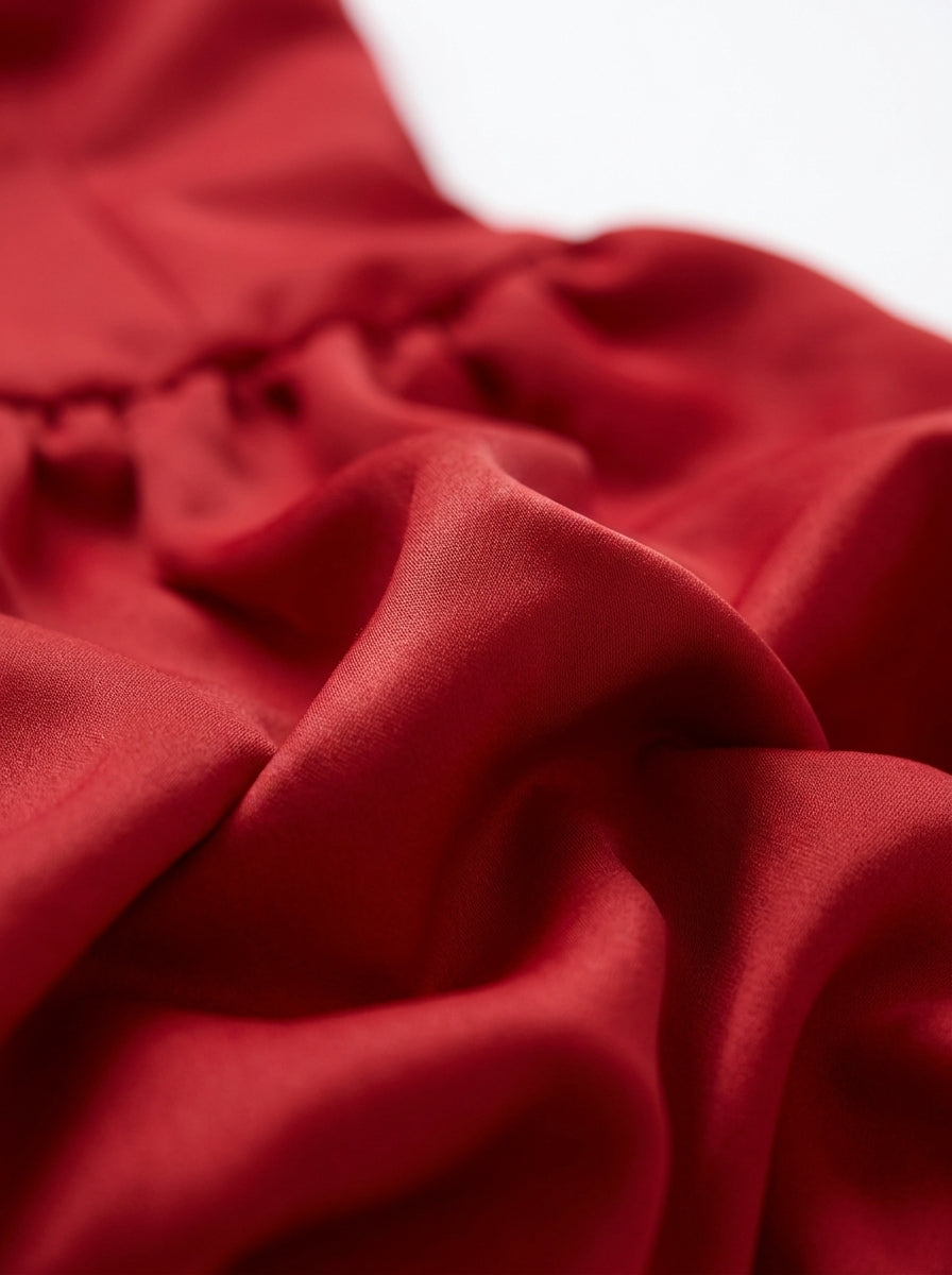 Kokodress Red Strapless Corset Bubble Hem Mini Dress for Party