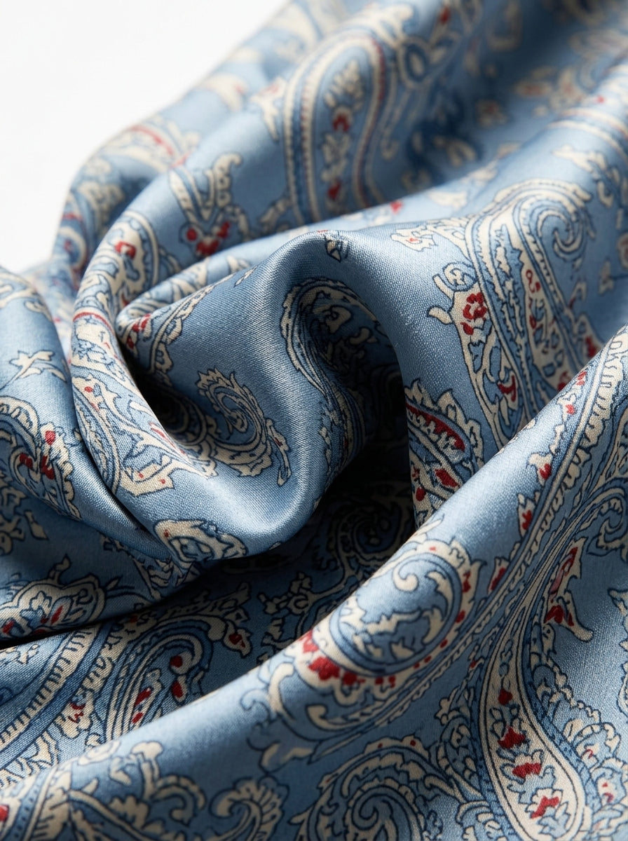 Kokodress Blue Paisley Print Cutout Midi Dress for Wedding Guest