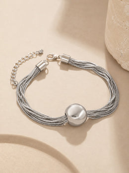 KoKodress Edgy Silver-Tone Multi-Strand Ball Bracelet - Daily, Date, Party