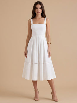 KoKodress Floral Corset Tie-Front Midi Dress for Wedding Guest