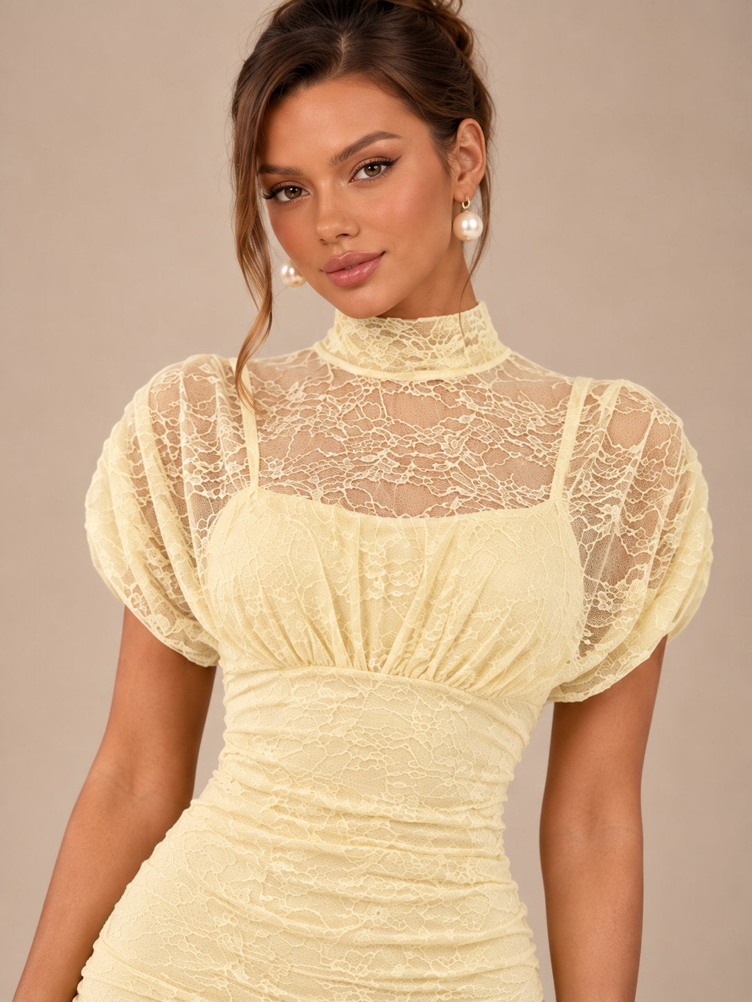 Yellow Lace Mermaid Dress for Formal & Wedding Guest