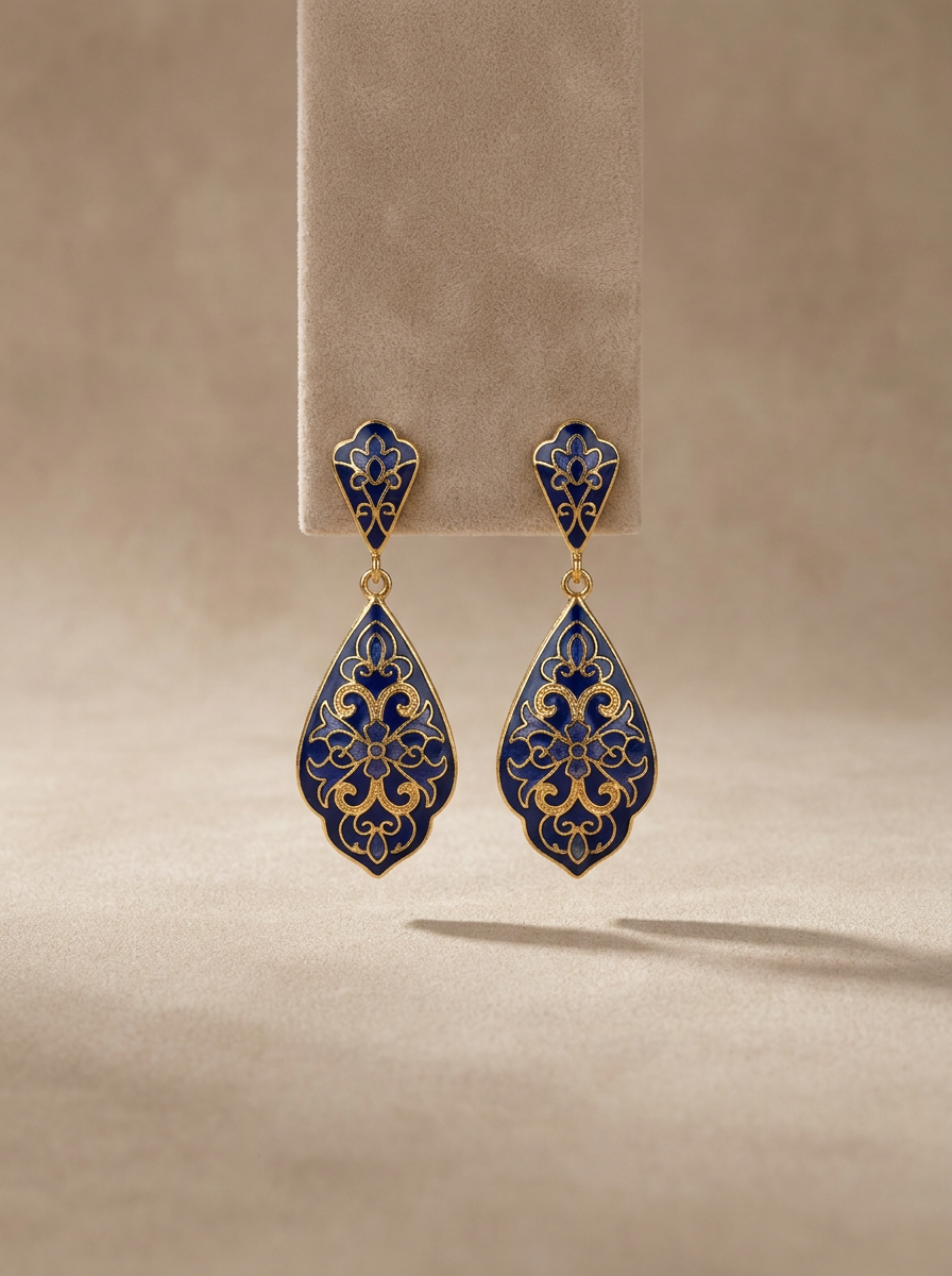 Cloisonné Drop Earrings