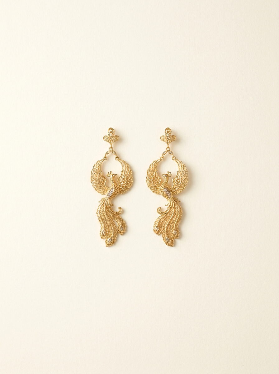 Phoenix Filigree Statement Earrings