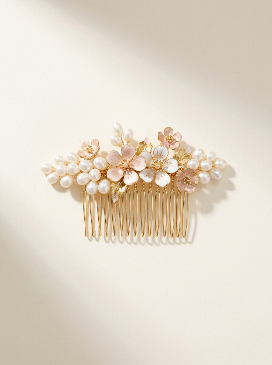 Pearl Floral Hair Comb