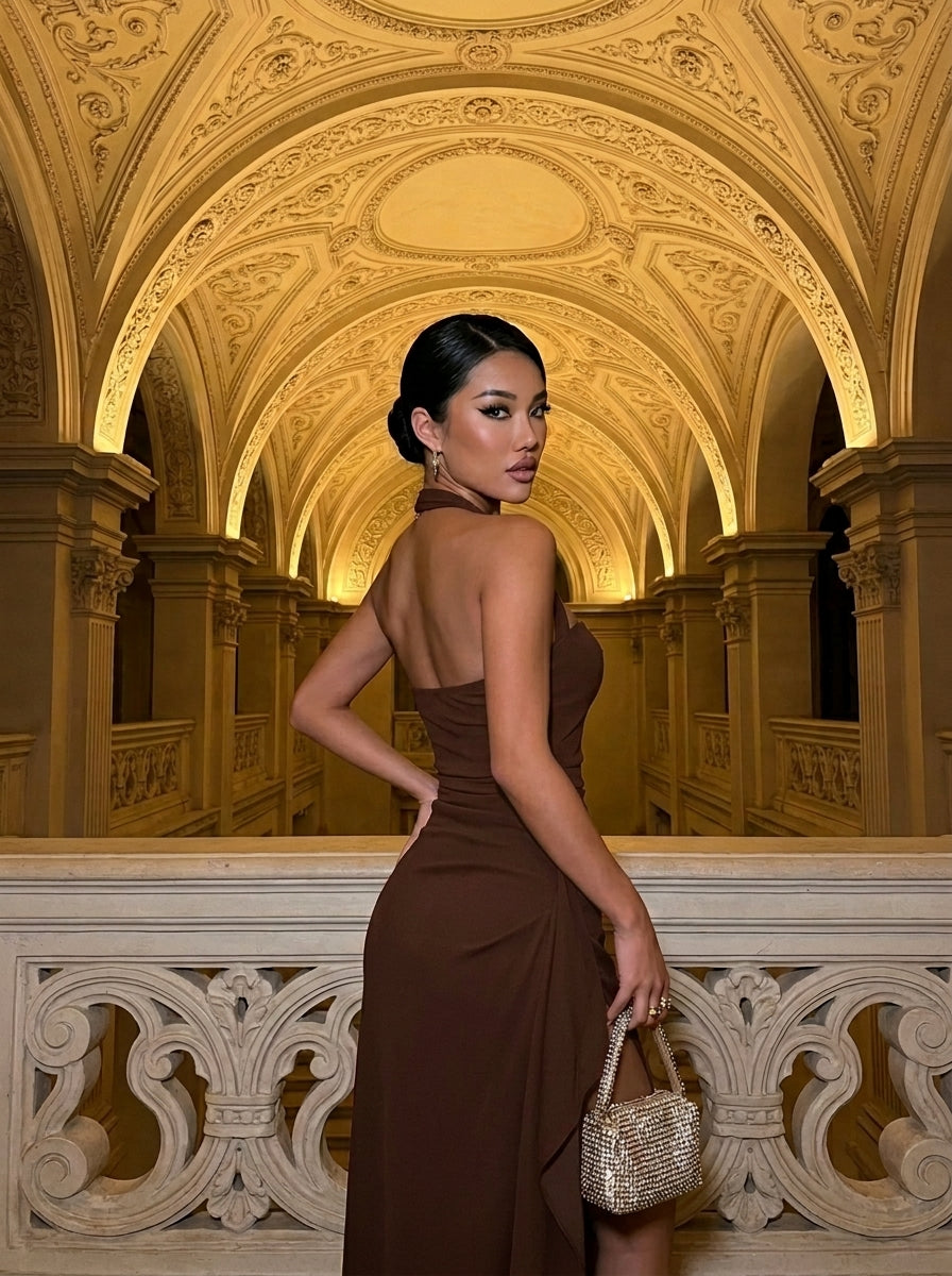 KoKodress Halter Ruched Maxi Dress for Prom | detail-10.jpg