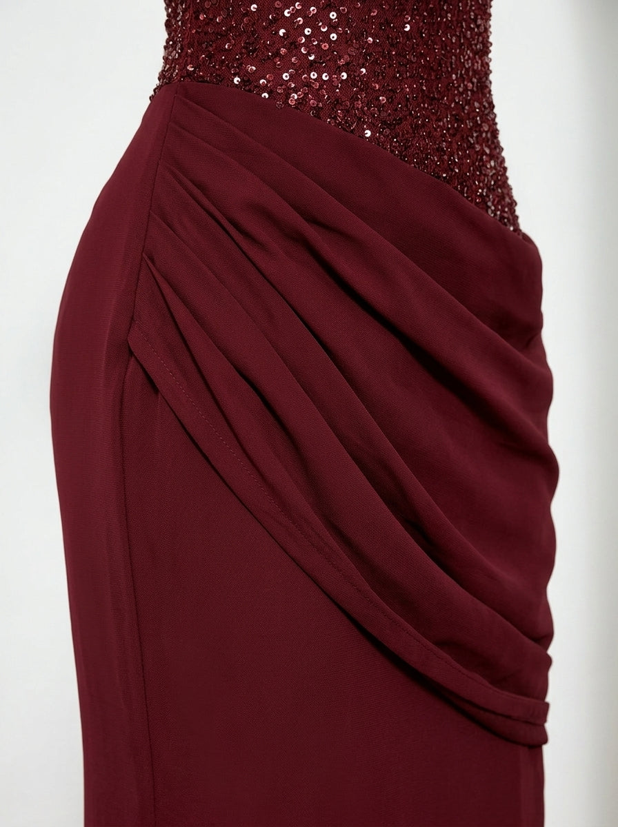 KoKodress Beaded Halter Deep V Draped Maxi Dress for Formal | detail-11.jpg