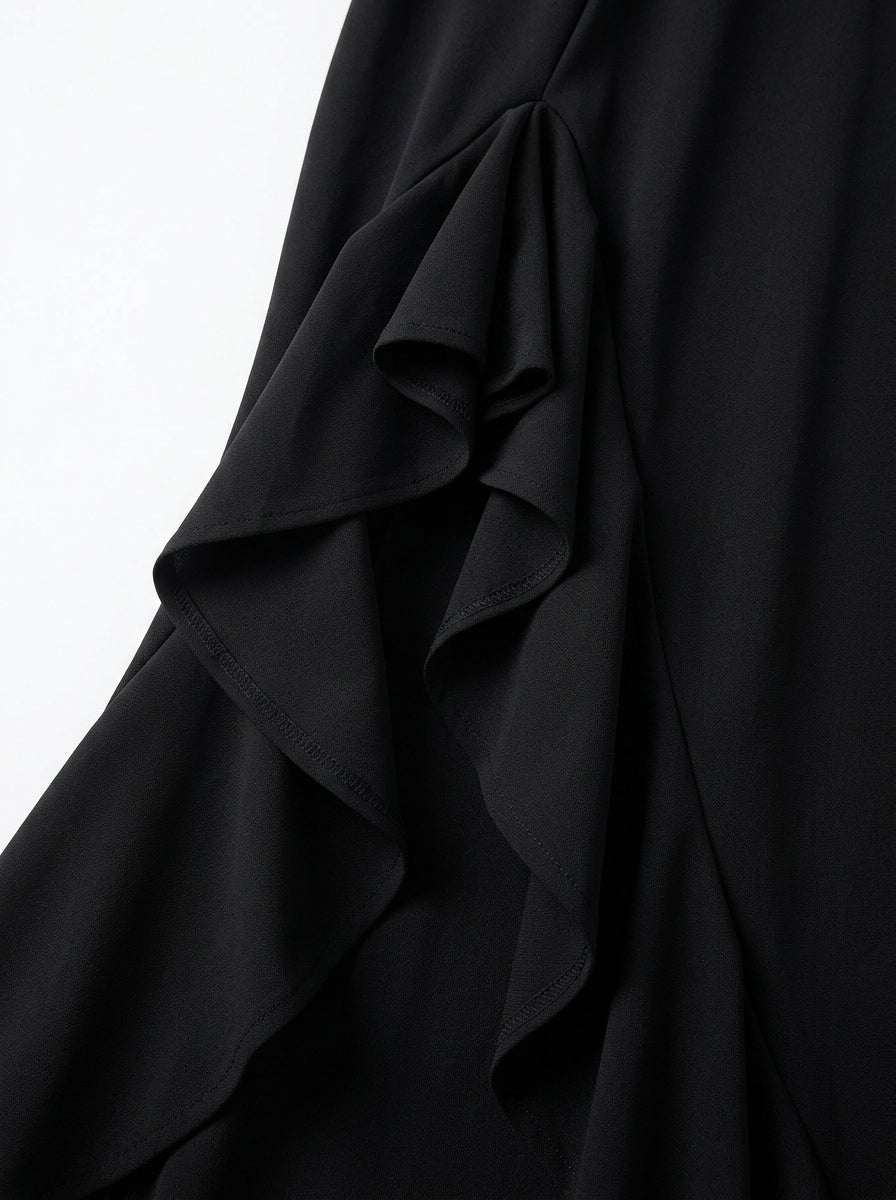 KoKodress V-Neck Ruffle Slit Maxi Dress for Wedding Guest | detail-8.jpg