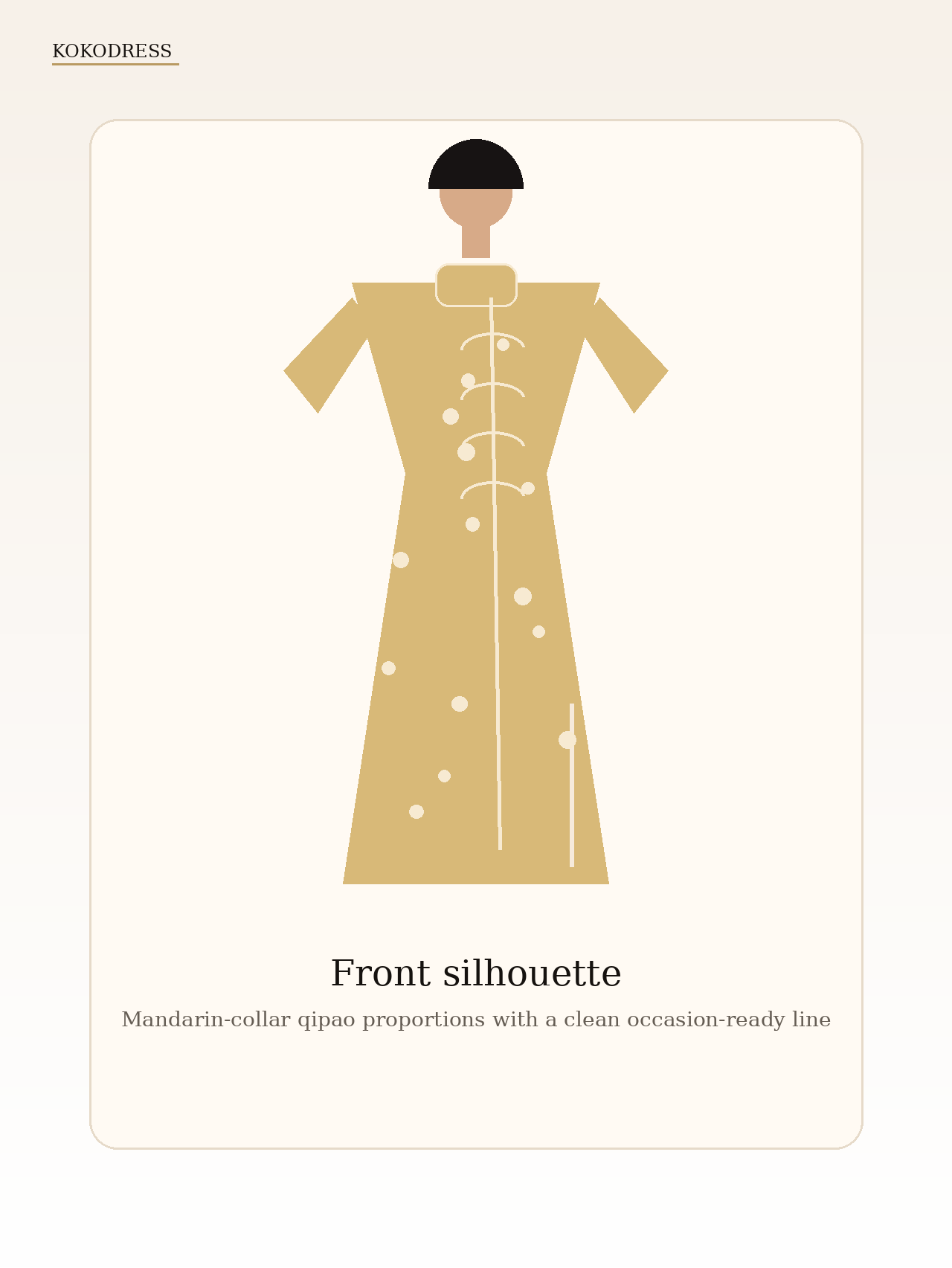 Mulberry Silk Tea Ceremony Long Qipao - Kokodress qipao view 2