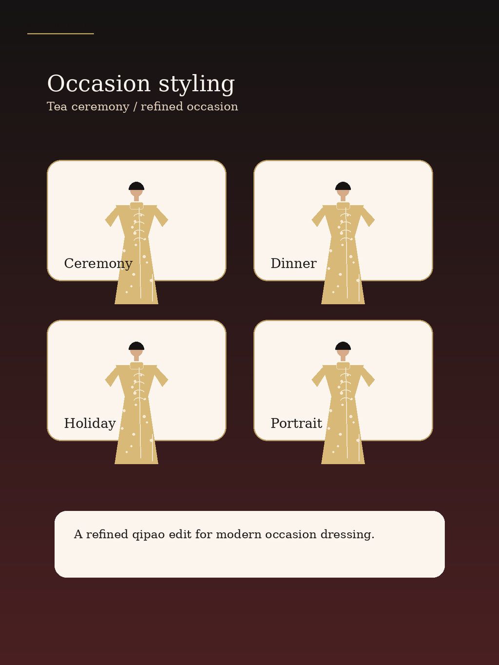 Mulberry Silk Tea Ceremony Long Qipao - Kokodress qipao view 5