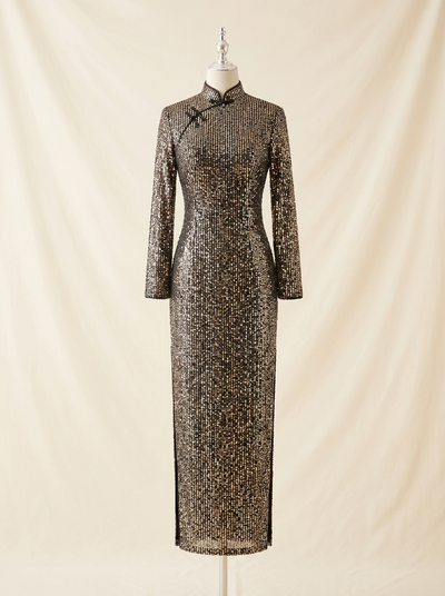 Sequined Chinese Evening Qipao