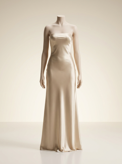 High-End Tube Top Long Cheongsam
