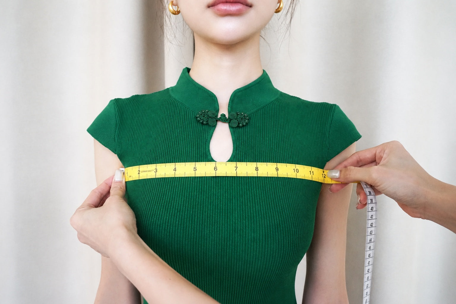 Measuring from armpit to armpit across the chest